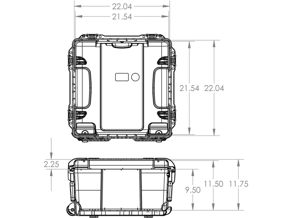 Nanuk 968 Protective Case w/Padded Divider Black Large 968S-020BK-0A0