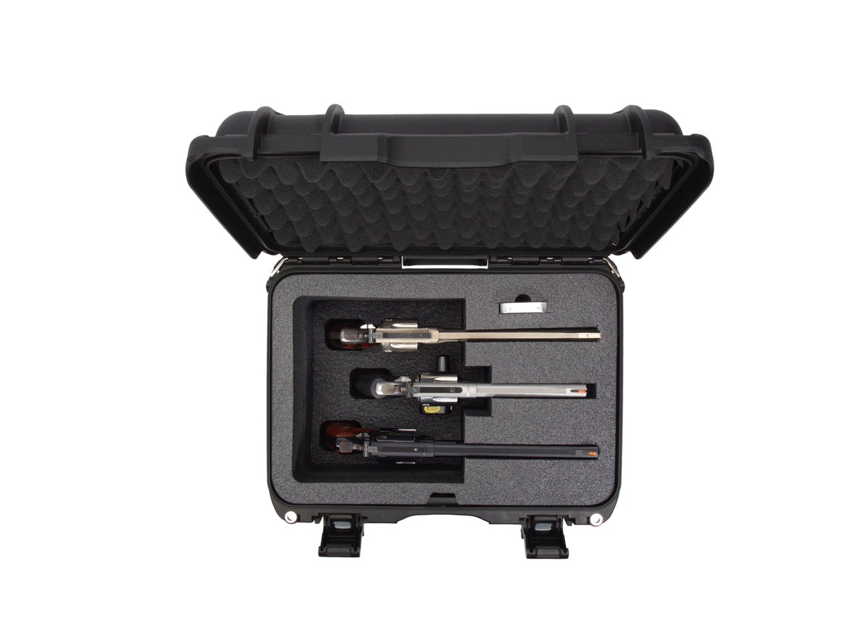 Nanuk 918 3 Up Revolver Case w/Foam Insert Black Medium