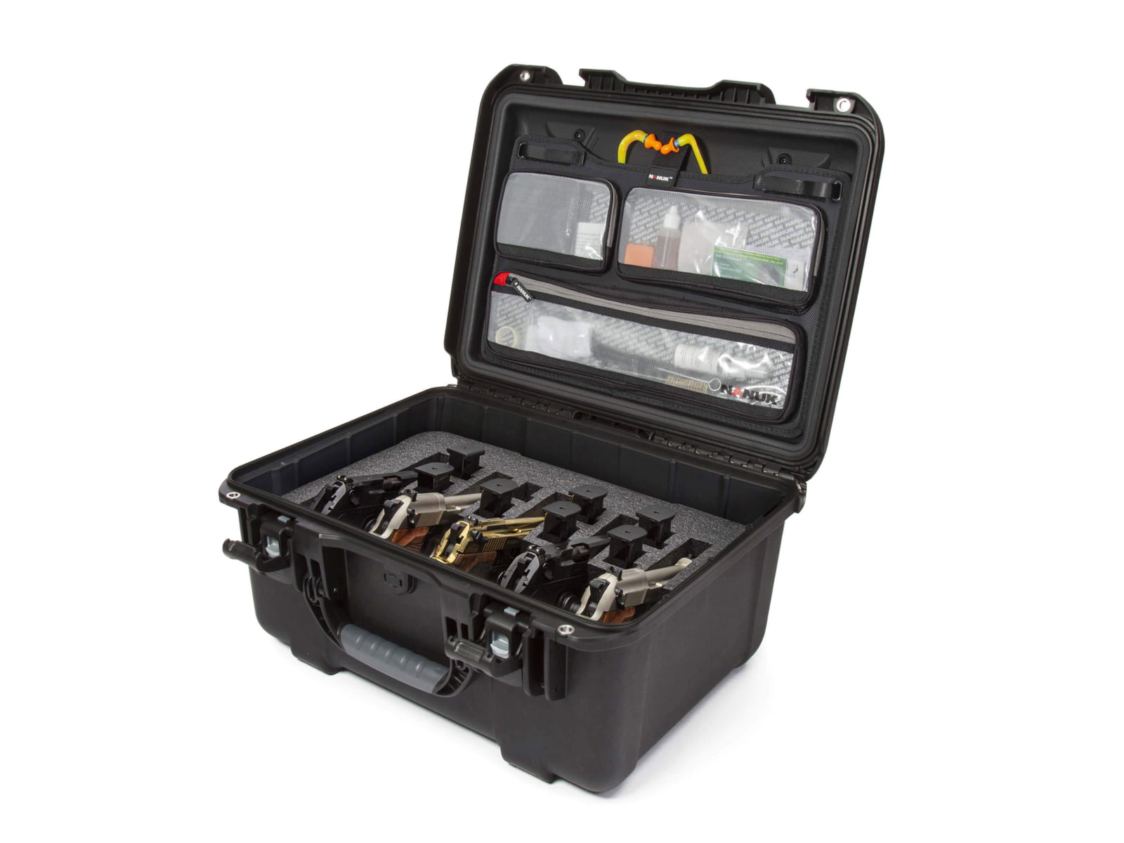 Nanuk 933 5 UP Gun Case w/ Lid Organizer Black Medium 933S-070BK-0A0-21021