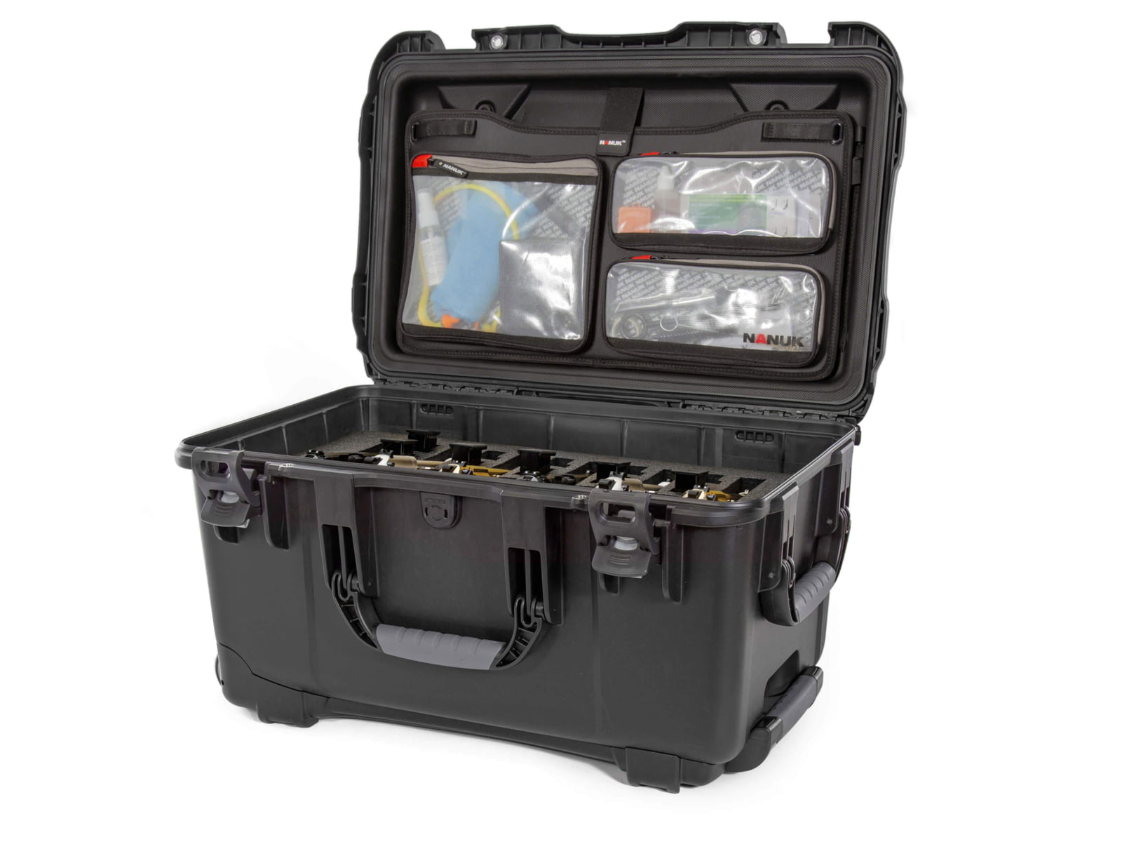 Nanuk 933 6 UP Gun Case w/ Lid Organizer Black Large 938S-070BK-0A0-21019
