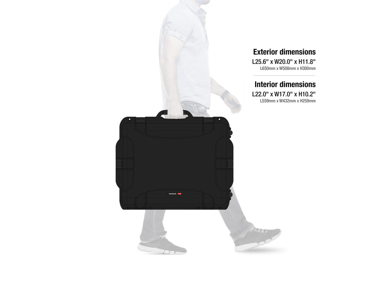 Nanuk 955 Protective Case w/ Cubed Foam Black Large 955S-010BK-0A0