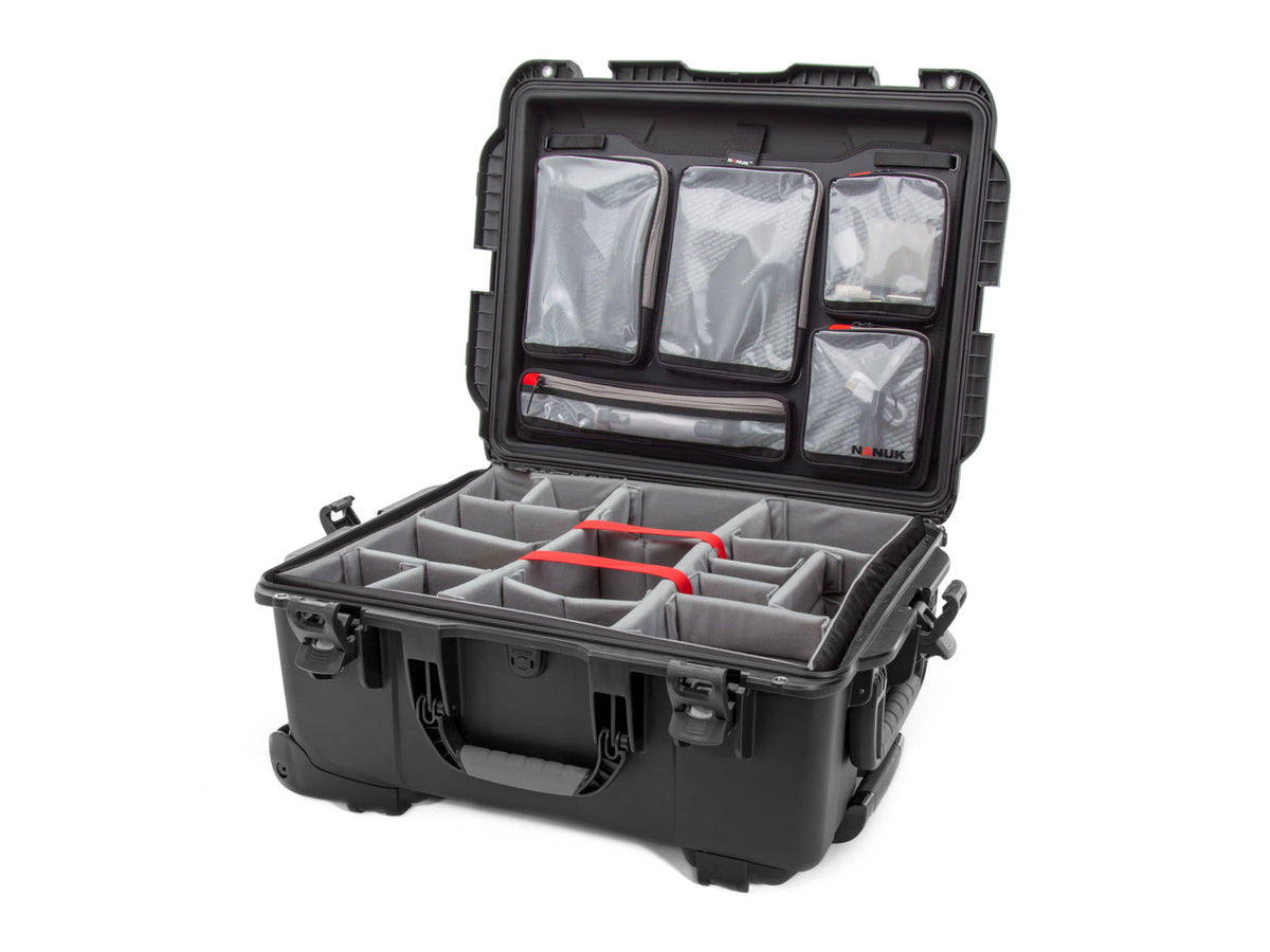 Nanuk 955 Pro Photo Camera Case Kit w/Lid Organizer / Padded Divider Black Large 955S-060BK-0A0