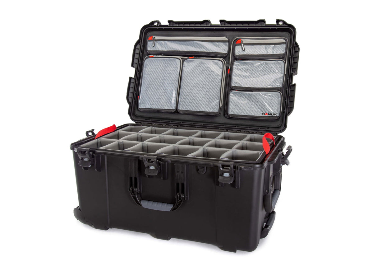 Nanuk 965 Pro Photo Camera Case Kit w/Lid Organizer / Padded Divider Black Large 965S-060BK-0A0