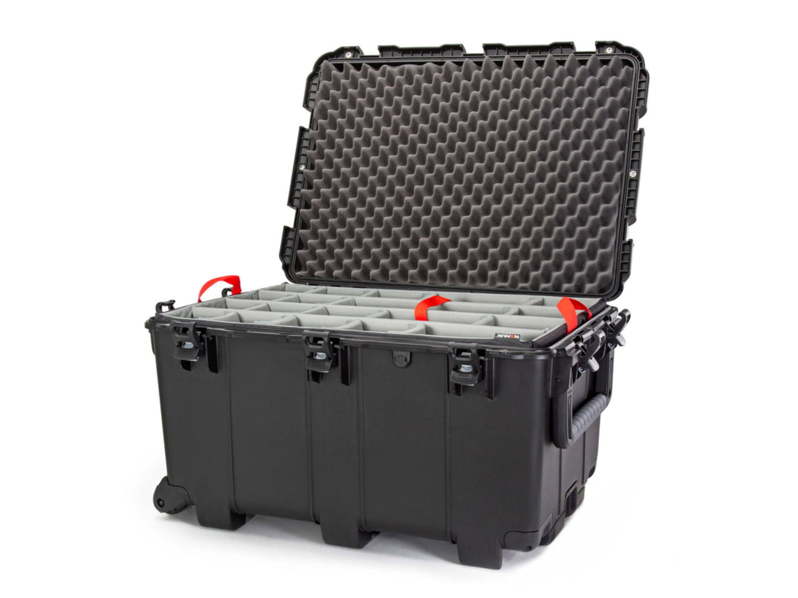 Nanuk 975 No Pull Handle Case w/ Wheels / Padded Divider Black Large 975W-020BK-0A0