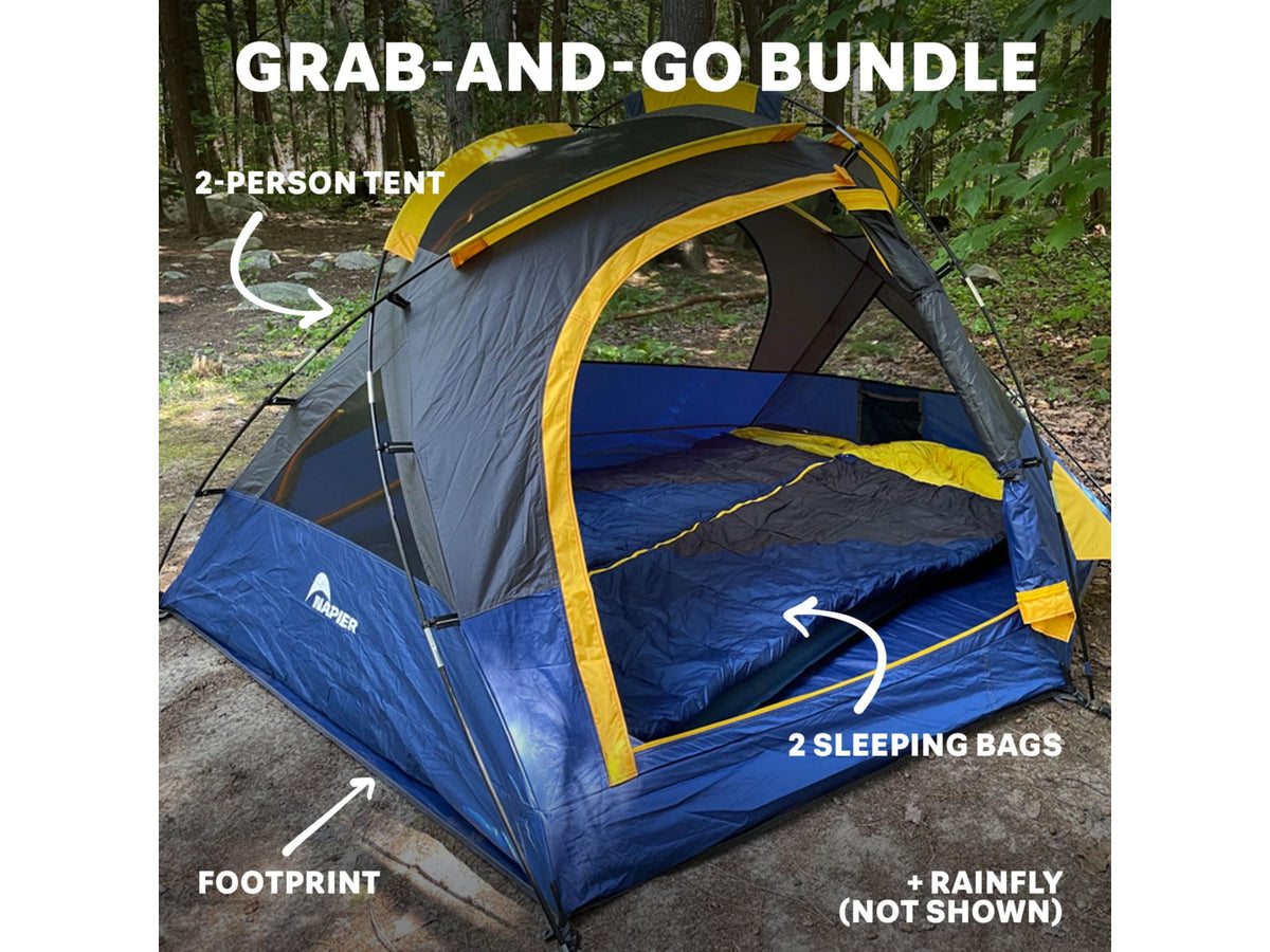 Napier Lite Pack Tent Blue/Gray/Yellow 7.3ft x 6.8ft 91200