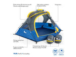 Napier Lite Pack Tent Blue/Gray/Yellow 7.3ft x 6.8ft 91200