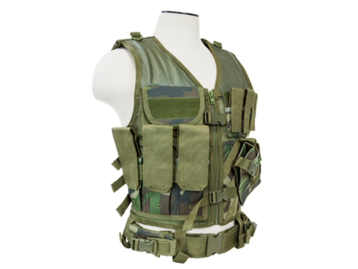 NcSTAR Vism Tactical Vest Woodland Camo Medium - 2XL