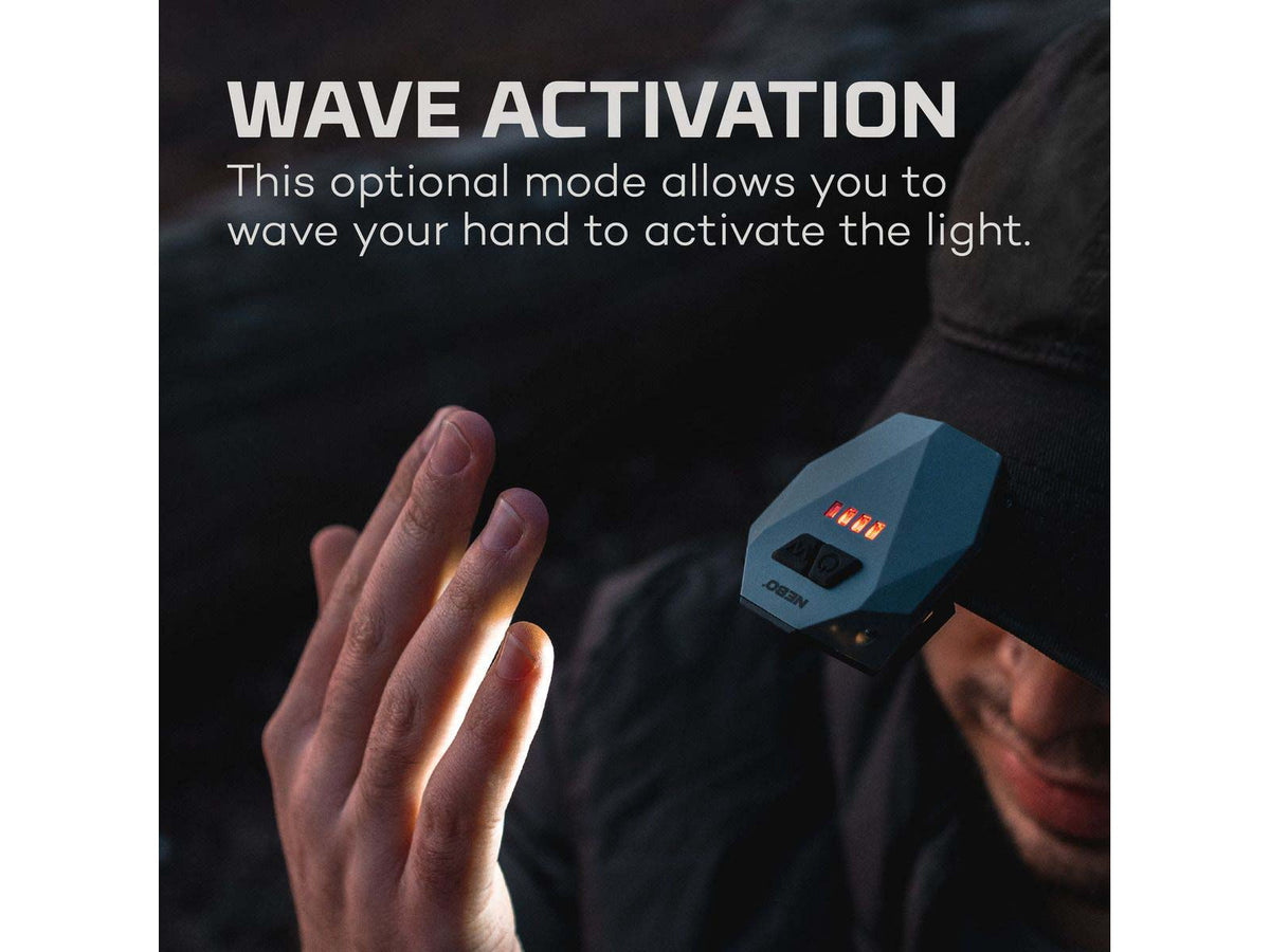 Nebo Einstein Cap Rechargeable Cap Light w/ Wave Activation Black