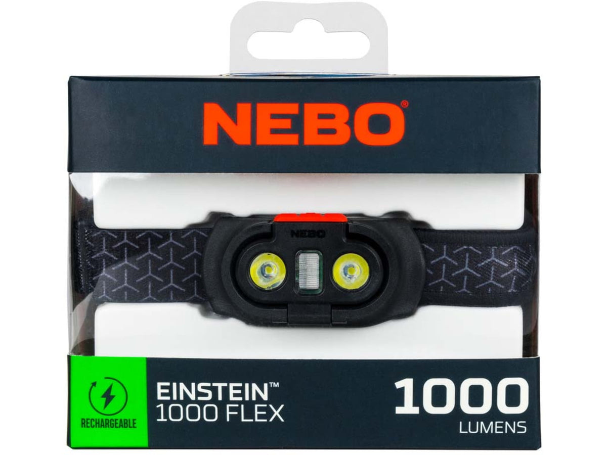 USED Nebo Einstein COB LED Headlamp Lithium Ion White 1000 Lumens Black