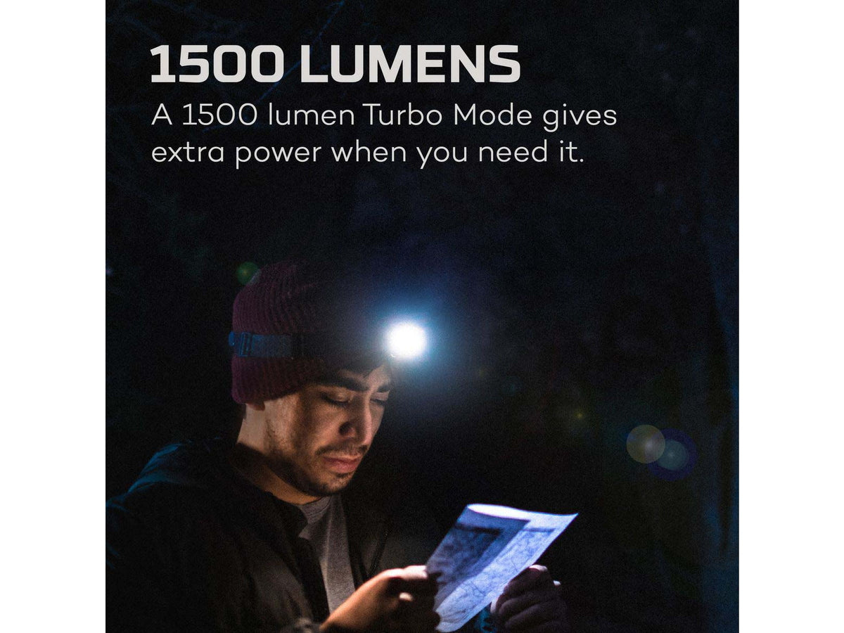 Nebo EINSTEIN 1500 FLEX Li-ion 1500 Lumens LED Headlamp Black NEB-HLP-0008