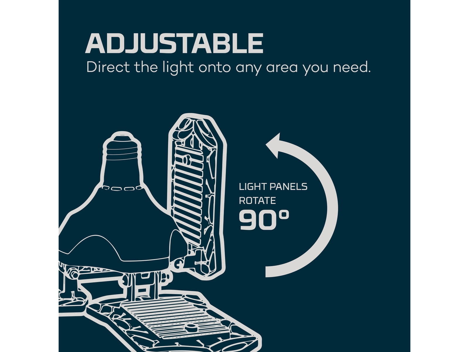 Nebo High Bright LED Light White 9000 Lumens Black