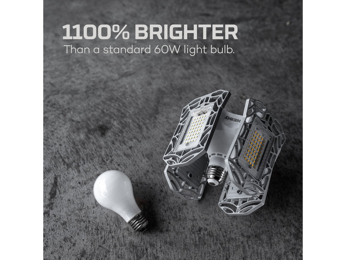 Nebo High Bright LED Light White 9000 Lumens Black