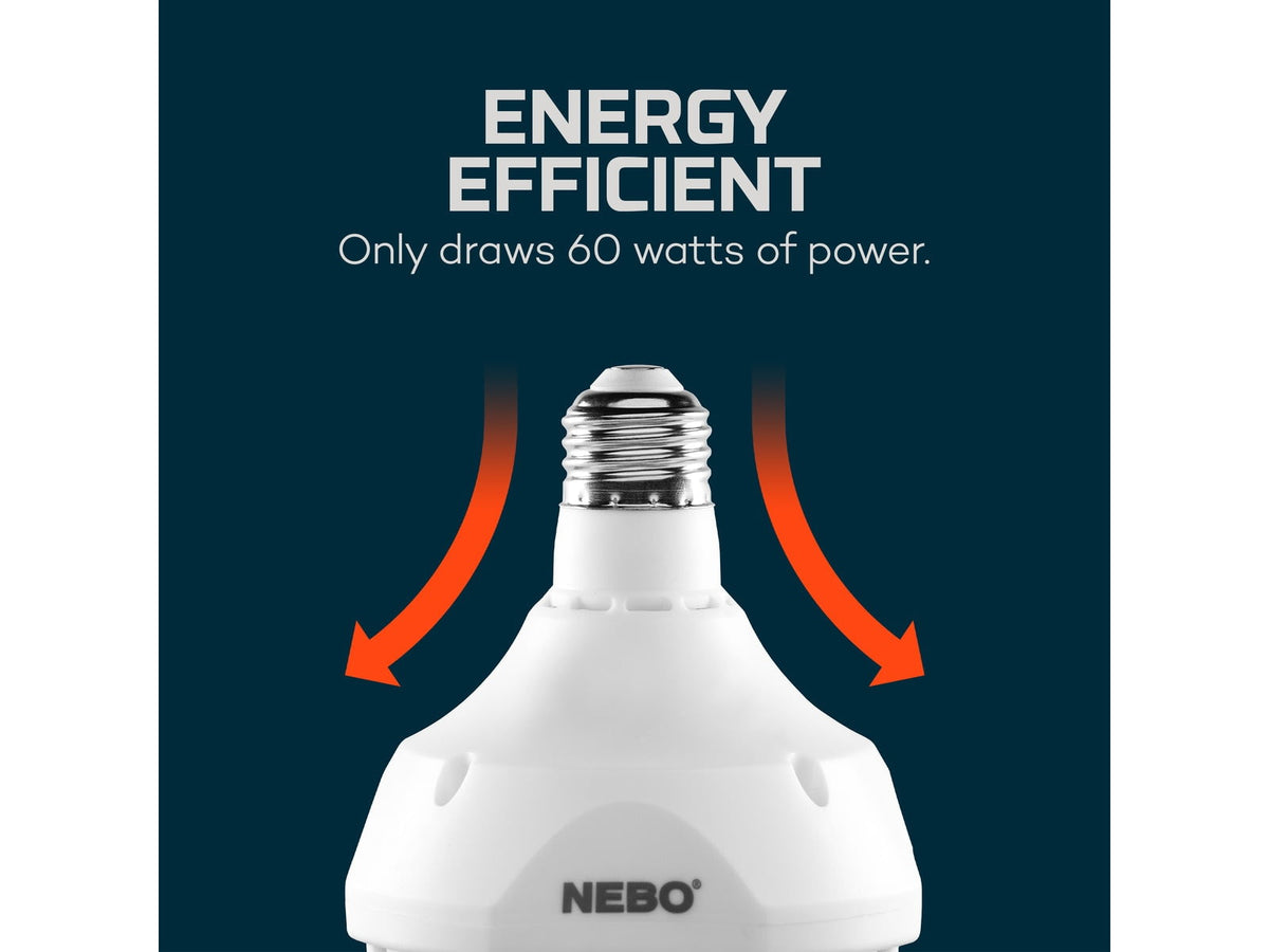 Nebo High Bright LED Light White 9000 Lumens Black