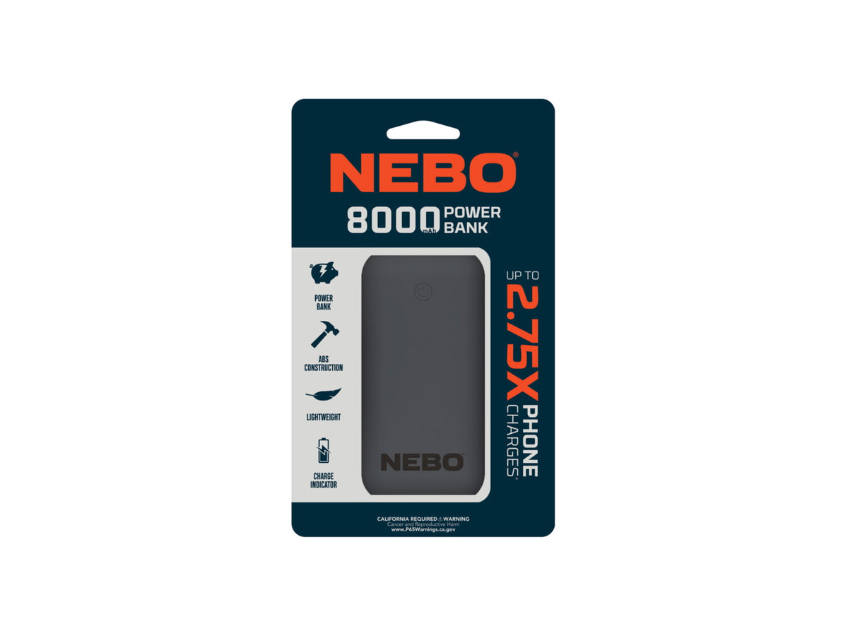 Nebo 8000 mAh Power Bank Grey NEB-PWR-0002