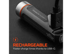 Nebo Franklin Flexbrite USB-C Rechargeable Battery 350 Lumens LED Flashlight Grey/Black NEB-FLT-1038