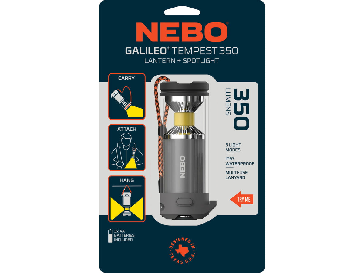 Nebo Galileo Tempest 350 AA 350 Lumens LED Lantern Black NEB-LTN-1011