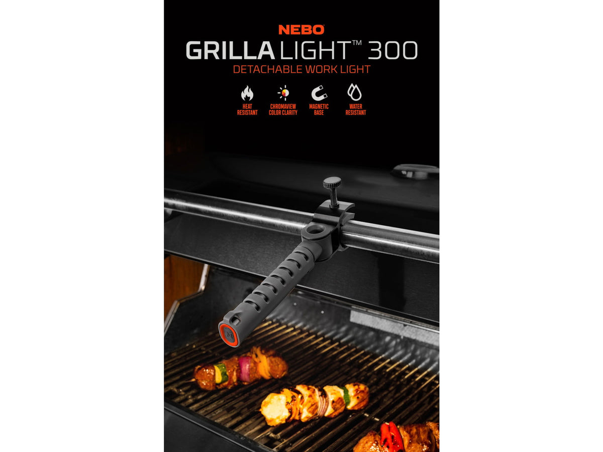 Nebo Grilla Light 300 AA 300 Lumens LED Flashlight Grey NEB-ARE-0009