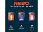 Nebo Solar Zapper and LED Lantern 2000mAh Li-ion Battery Black
