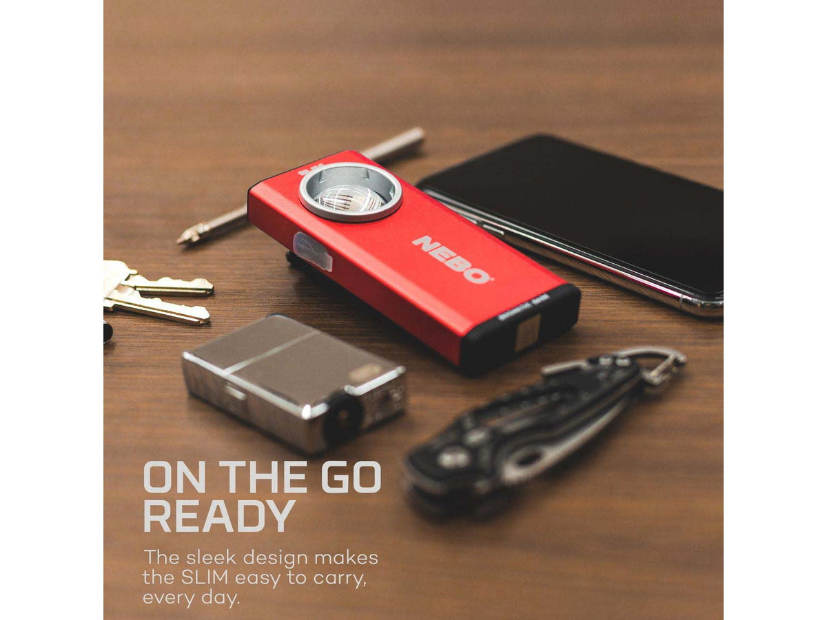 Nebo Slim Work Light w/Clip Hook and Magnetic Base Red