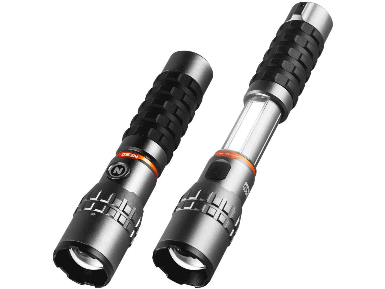 Nebo Slyde King 2K USB-C Rechargeable LED Flashlight and Work Light Black