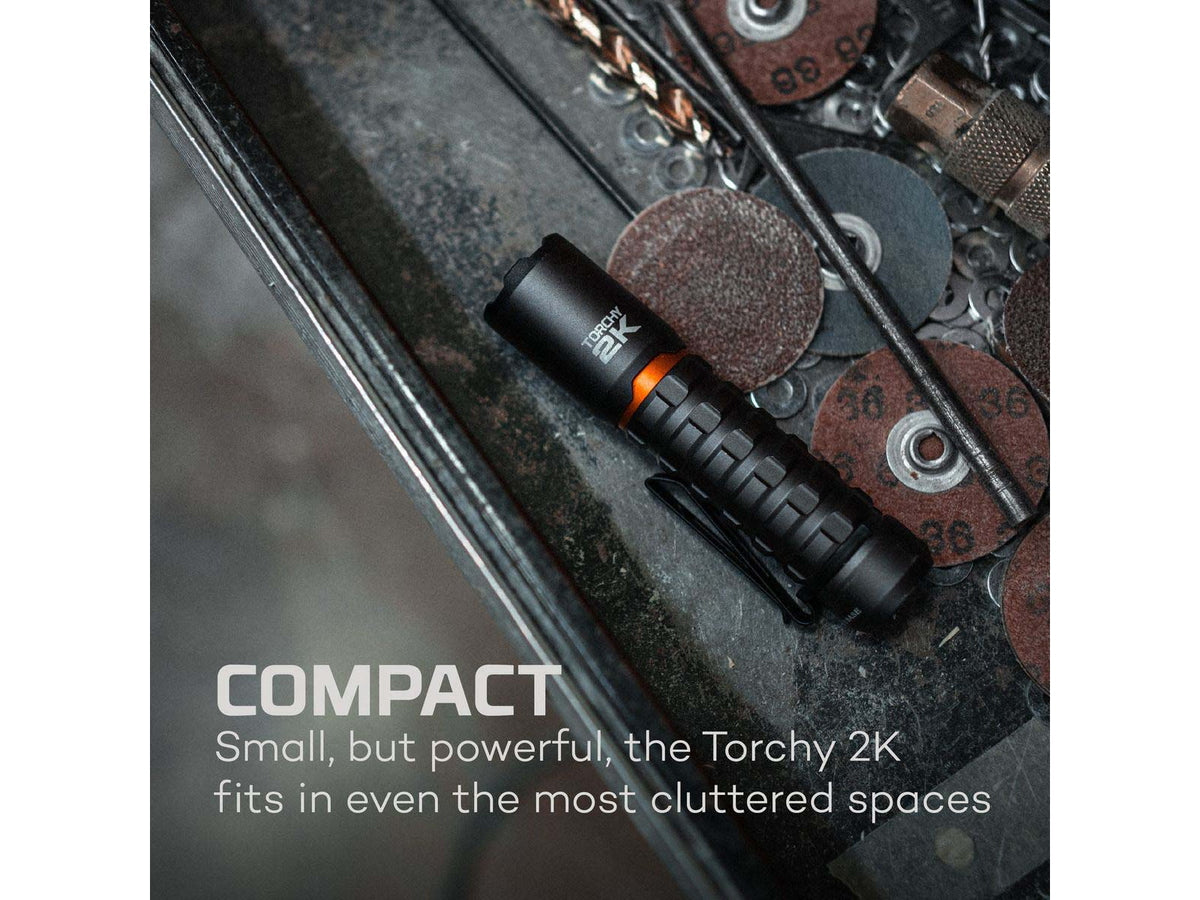 Nebo Torchy 2K Rechargeable EDC Pocket Light 2000 Lumens Black NEB-FLT-1006