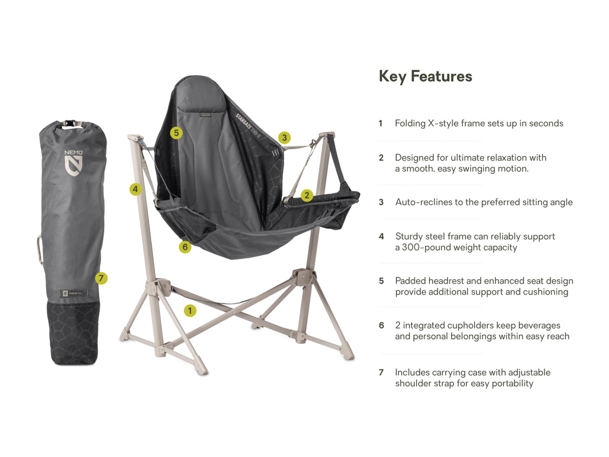 NEMO Equipment Stargaze EVO-X Folding Reclining Camp Chair