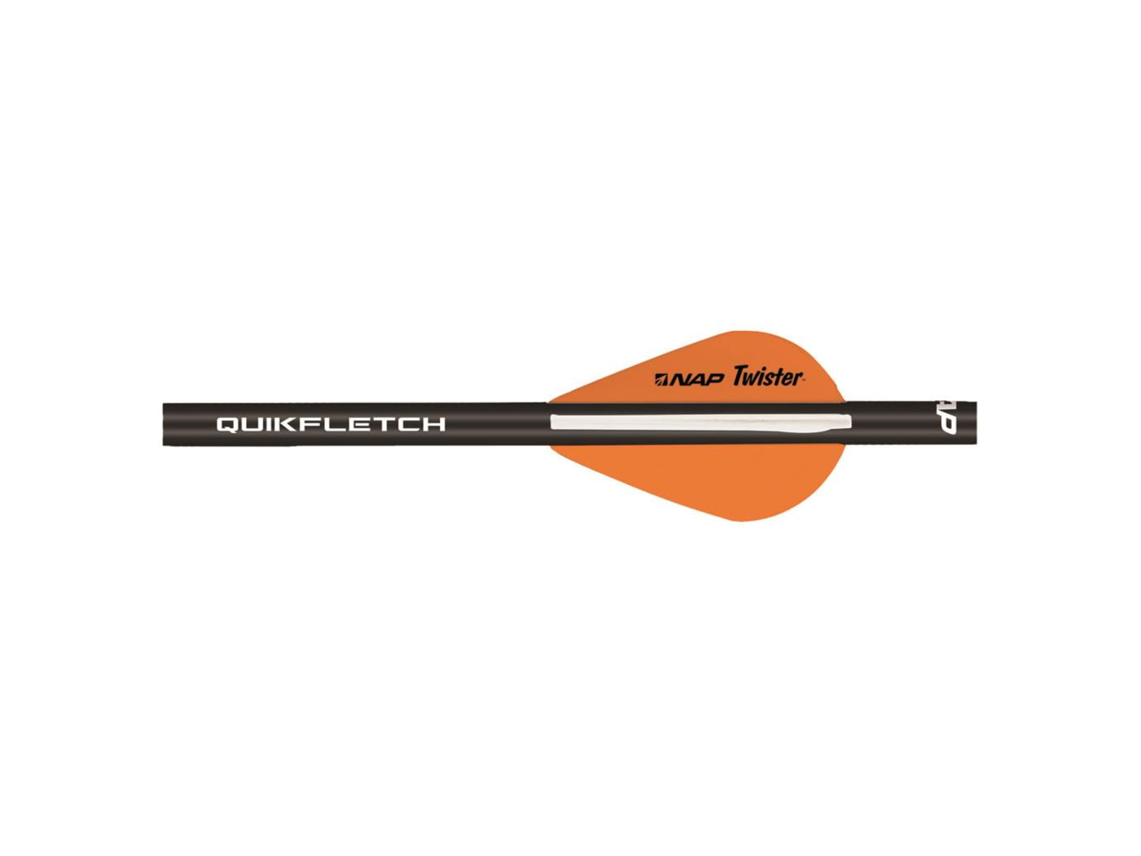 New Archery Products Quikfletch w/Twister Vanes Black Tube White/Orange 6 pk.
