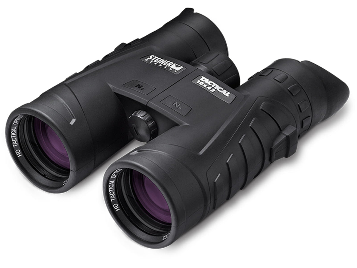 Steiner Tactical T1042 10x42mm Roof Prism Binocular NBR Long Life Rubber Armoring Charcoal 2005