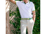 Nexbelt Braided Augusta Golf Belt Green/White/Yellow PCD9466
