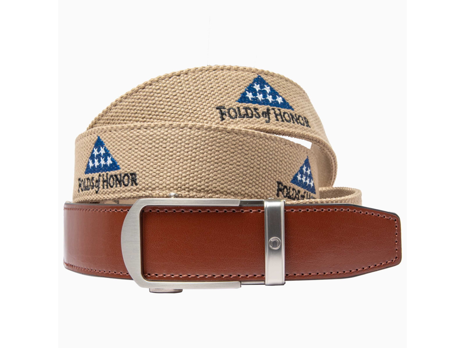 Nexbelt Folds Of Honor Belt Brown Up to 50" Waist