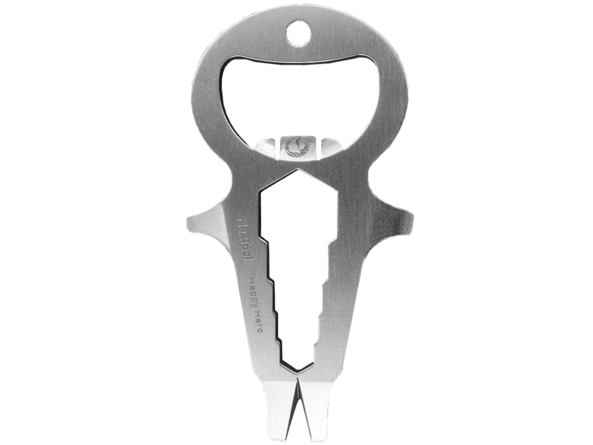 NexTool Happy Hero Pocket Multi-tool w/Carabiner Chrome KT5007B