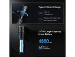 Nextorch P84 LED Tactical Flashlight Lithium Ion White 3000 Lumens Black PS520120