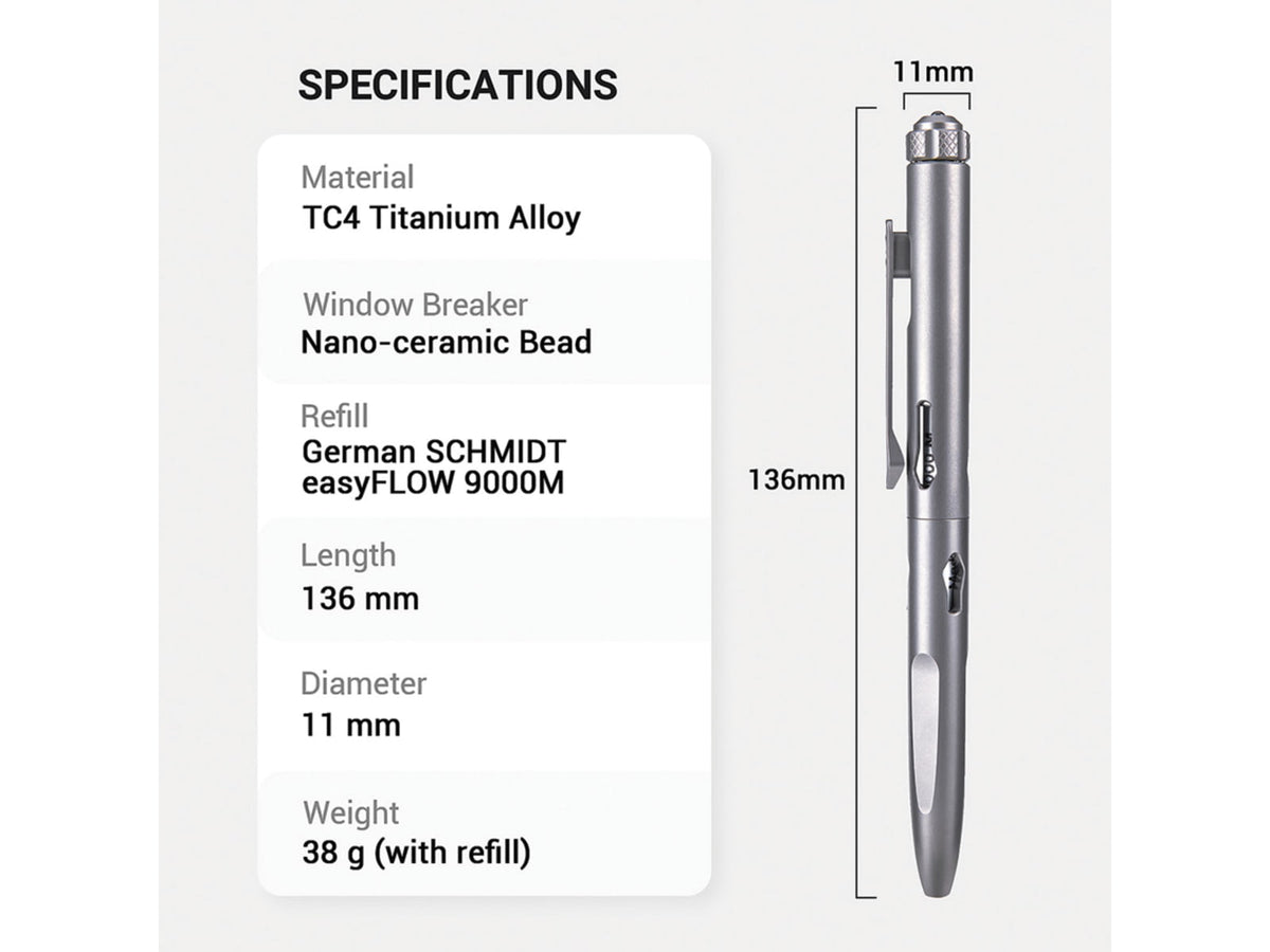 Nextorch Titanium Tactical Pen NXNP11TI