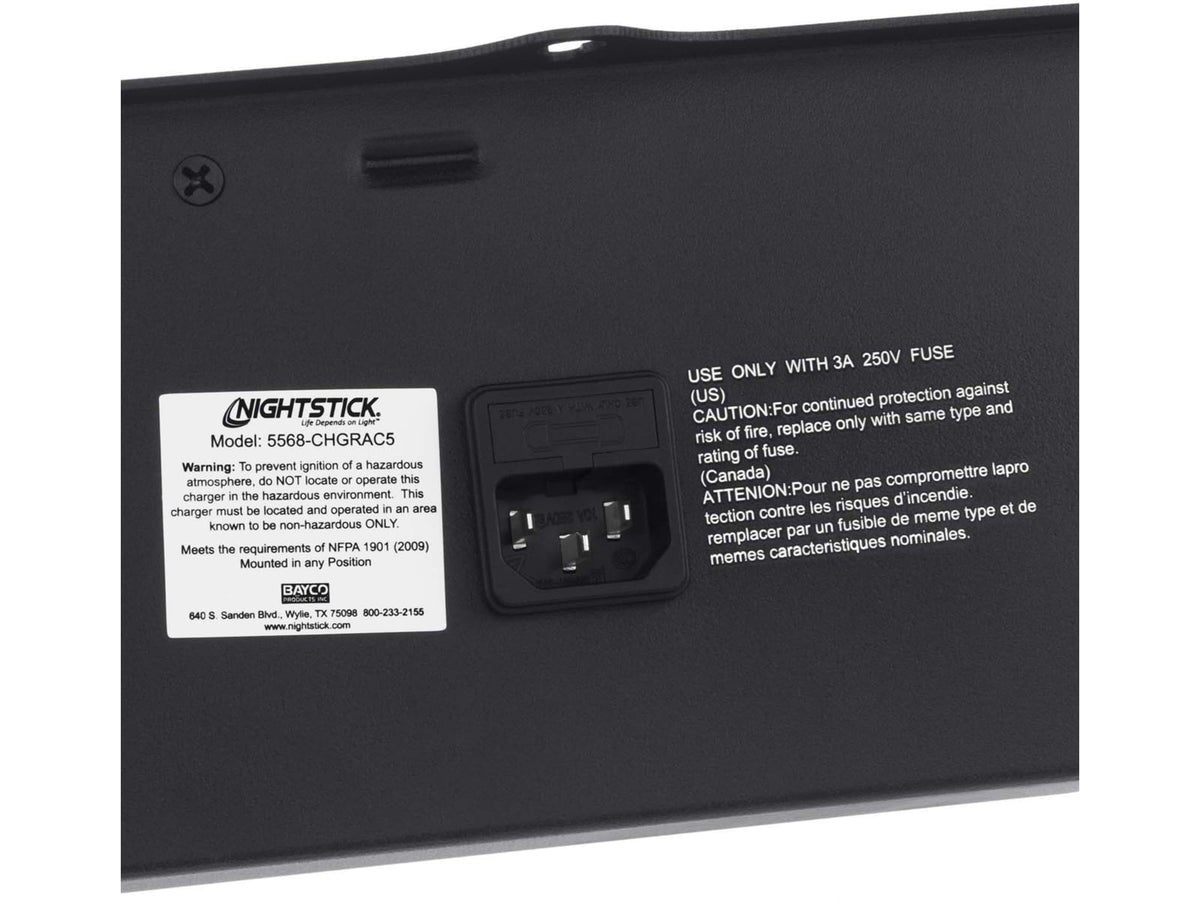 Nightstick 5-Bank AC Powered Charger for 5566/68 INTRANT Angle Lights 5568-CHGRAC5