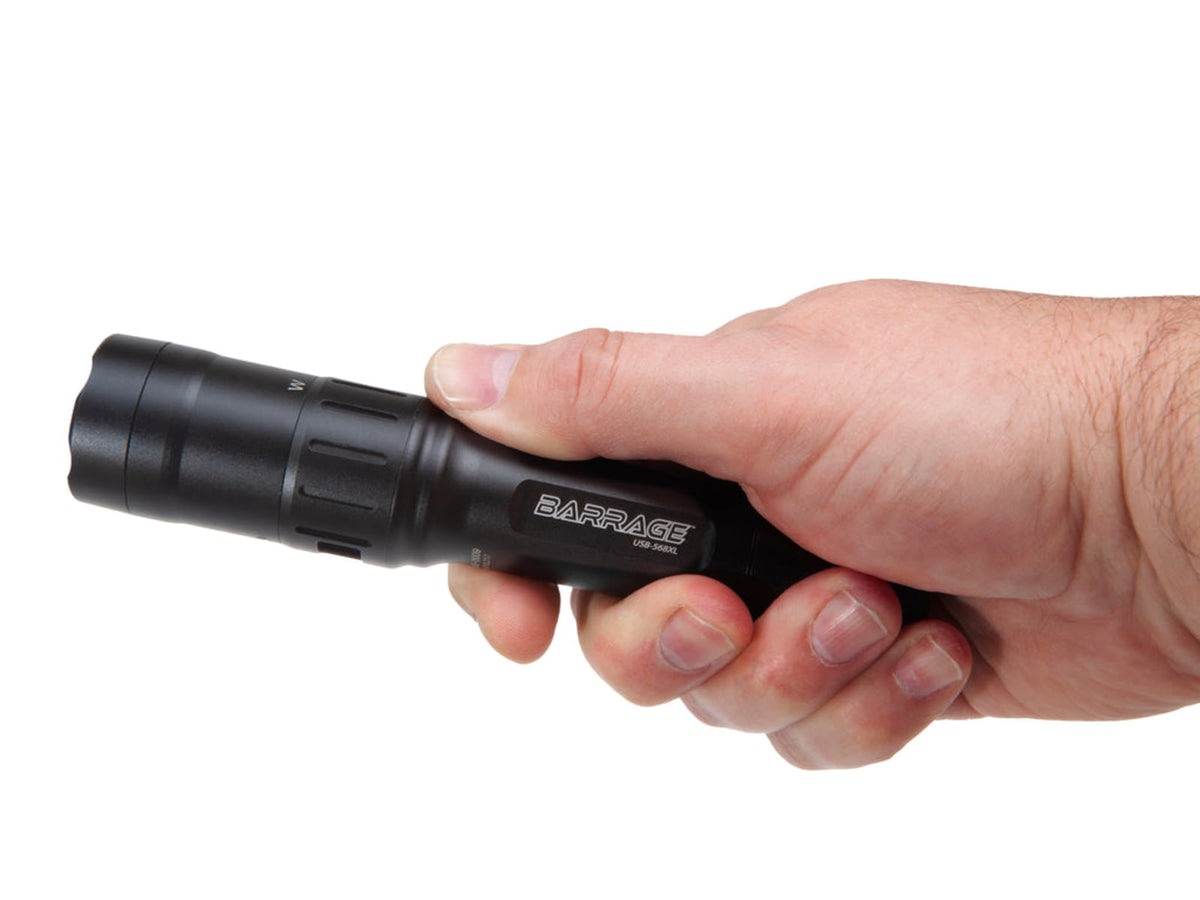 Nightstick Barrage - Usb Tactical Flashlight Black - USB-568XL