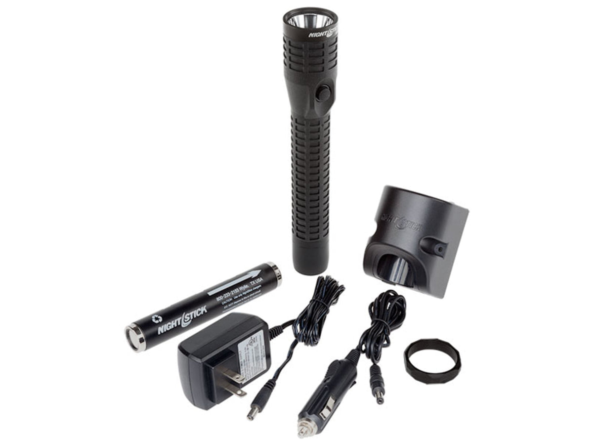 Nightstick Duty Size Multi Function Polymer LED FlashlightRechargeable650 Lumens Black NSR-9514XL