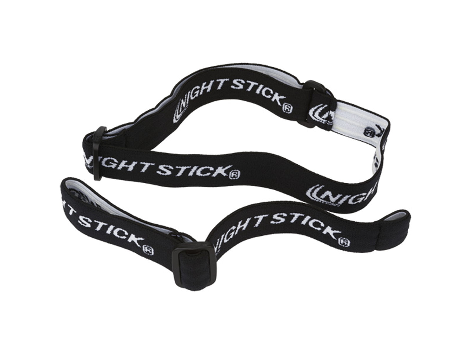 Nightstick Elastic 2-Part Head Strap with Non-Slip Lining Black 4612-ESTRAP