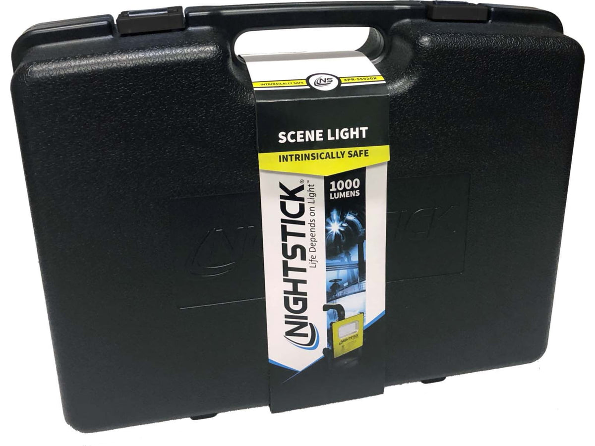 Nightstick Intrinsically Safe Rechargeable LED Scene Light w/Magnetic Base Green/Black