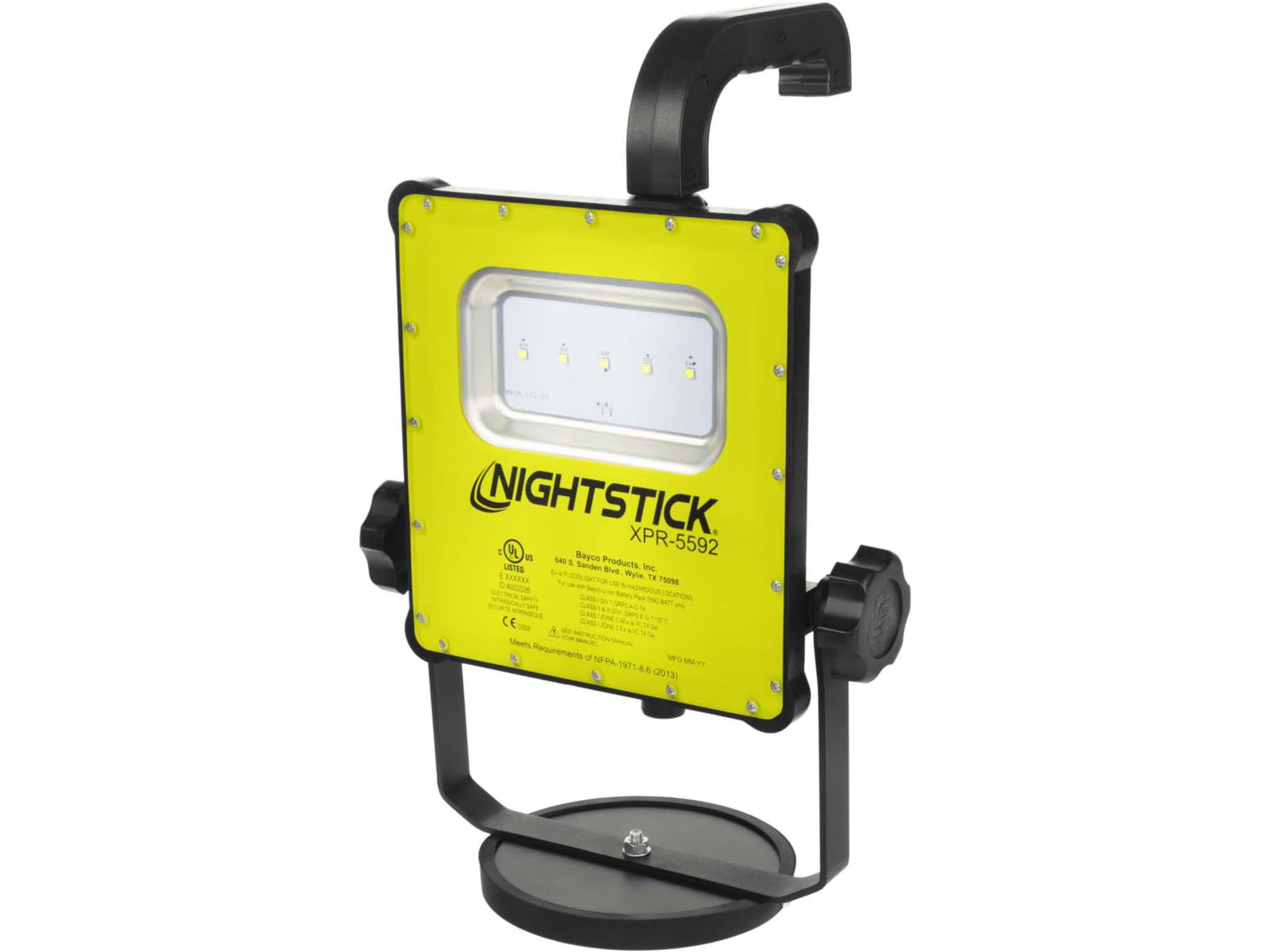 Nightstick Intrinsically Safe Rechargeable LED Scene Light w/Magnetic Base Green/Black
