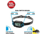 Nightstick Low-Profile LED Multi-Function Dual-Light Headlamp150 Lumens Black NSP-4614B
