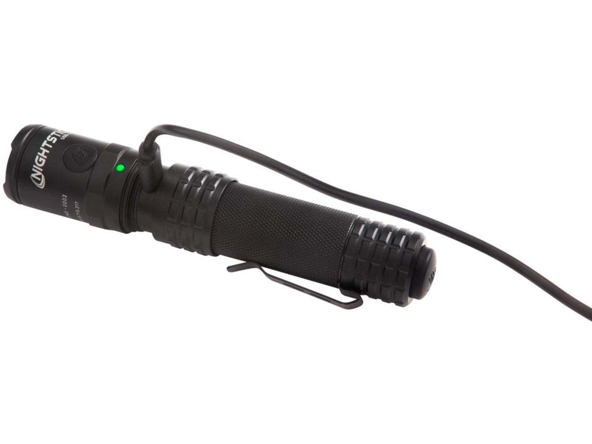 Nightstick Metal USB Dual-Light Tactical Flashlight Black USB-588XL