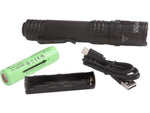 Nightstick Metal USB Dual-Light Tactical Flashlight Black USB-588XL