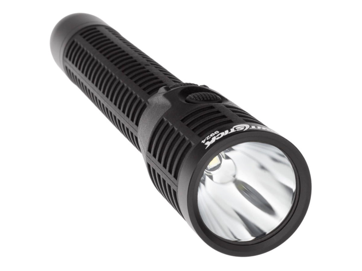 Nightstick Duty Size Dual-Light Rechargeable 650 Lumen Polymer LED Flashlight AC/DC Charger Battery Black NSR-9924XL