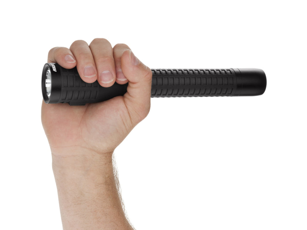 Nightstick Duty Size Dual-Light Rechargeable 650 Lumen Polymer LED Flashlight AC/DC Charger Battery Black NSR-9924XL