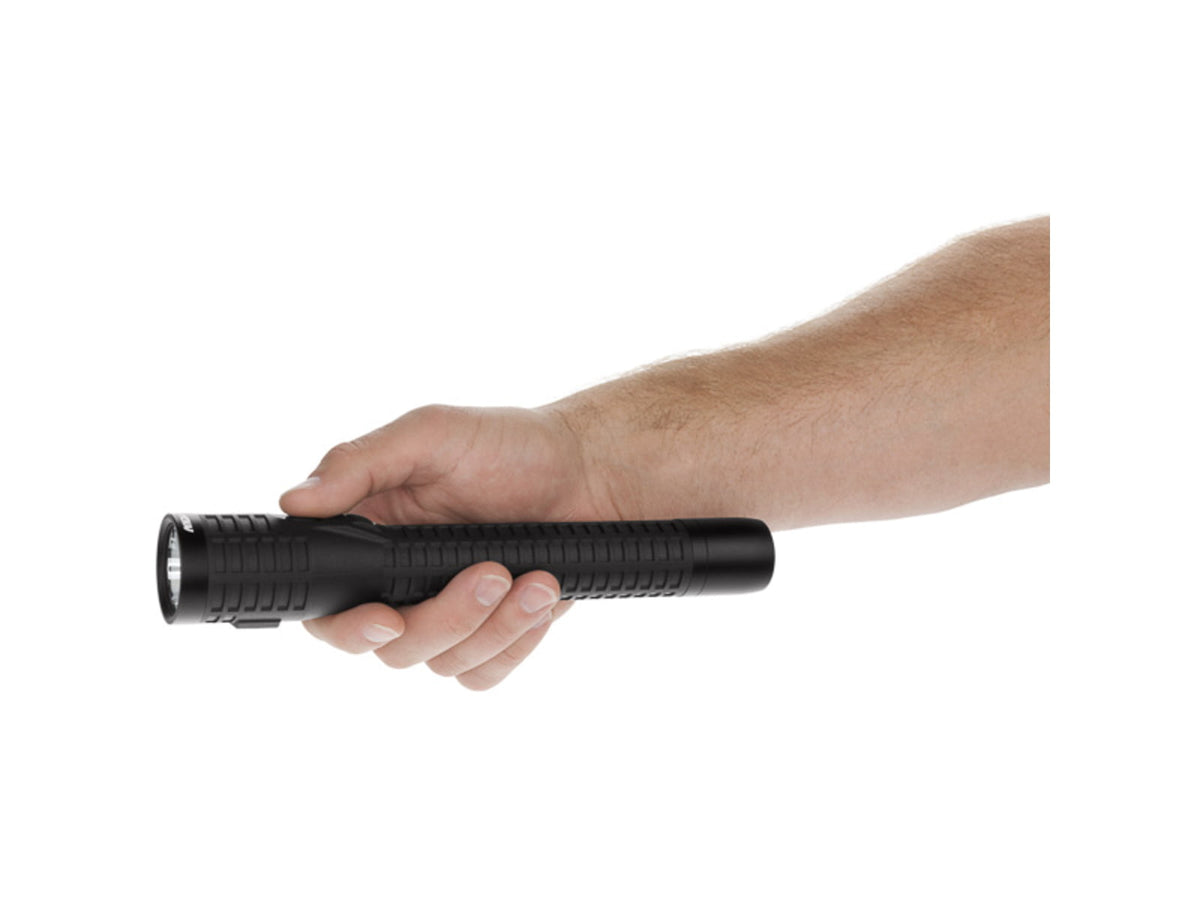 Nightstick Duty Size Dual-Light Rechargeable 650 Lumen Polymer LED Flashlight AC/DC Charger Battery Black NSR-9924XL