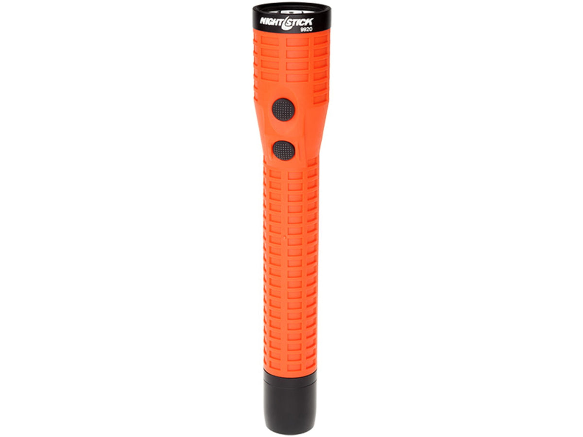 Nightstick Duty Size Dual-Light Rechargeable 650 Lumen Polymer LED Flashlight w/Tail Cap Magnet AC/DC Charger Battery Red NSR-9920XL