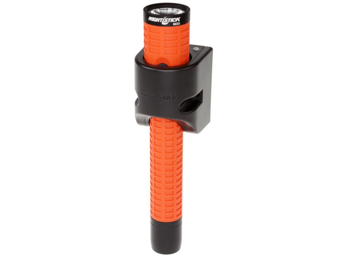 Nightstick Duty Size Dual-Light Rechargeable 650 Lumen Polymer LED Flashlight w/Tail Cap Magnet AC/DC Charger Battery Red NSR-9920XL