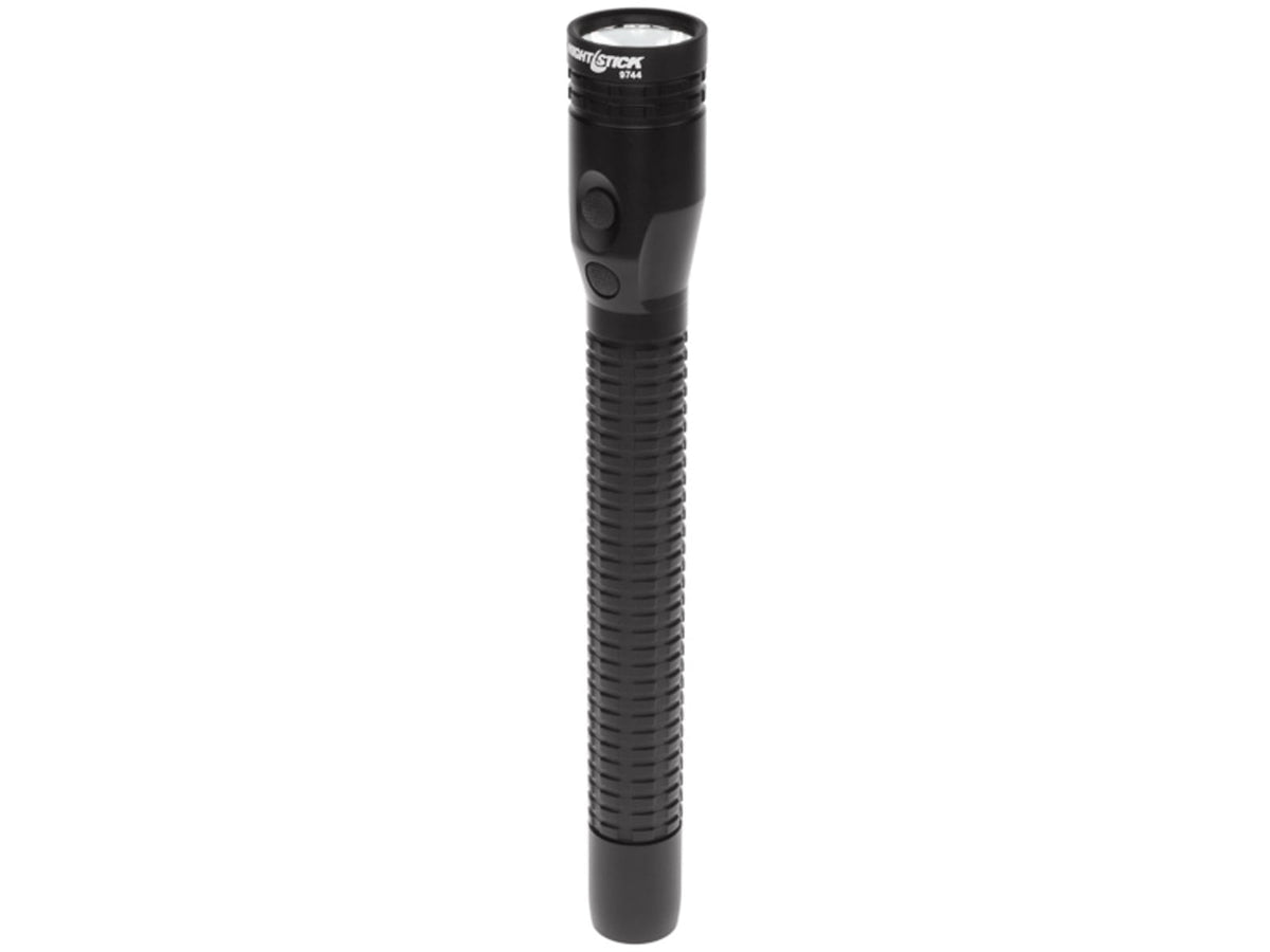 Nightstick Full Size Dual-Light Rechargeable 650 Lumen LED Metal Flashlight AC/DC Charger Battery Black NSR-9744XL