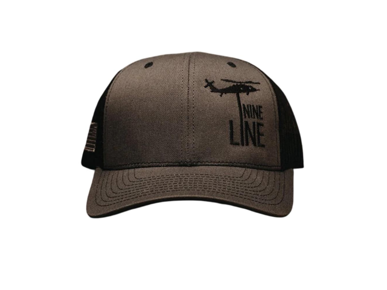 Nine Line Apparel Nine Line Dropline Snapback Hat Black Grey EMB57BLK-NLASBH-ODBLACK