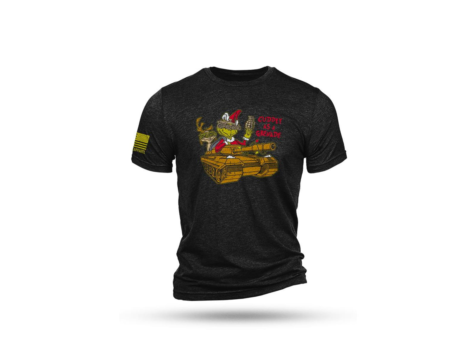 Nine Line Apparel Nine Line Grinch Triblend Short Sleeve Shirt Black M GRINCH-TSTRI-CHARCOALBLACKTRIBLEND-M